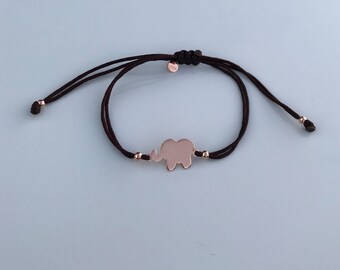 Bracciale Lucilla marrone-rosa - Camelia - Mapo Bigiotteria artigianale
