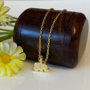 Elephant Necklace. Silver Gold Plated Elephant Necklace. Dainty Necklace. Delicate Necklace. Jewelry. Necklace. Good Luck Necklace Gift.
