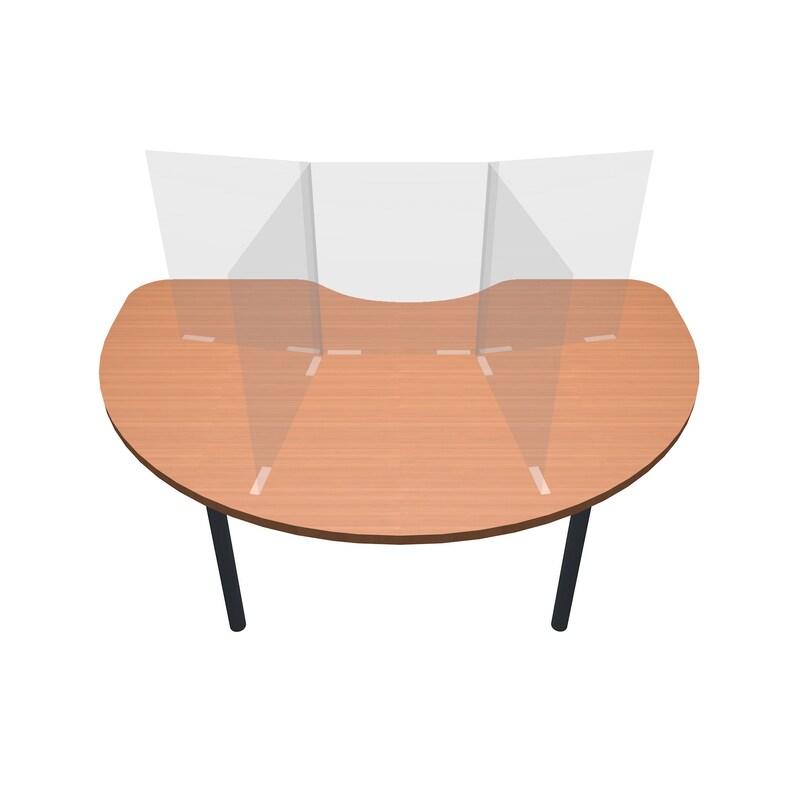 Half Circle / Kidney Table Sneeze Guard Divider 52 W X Etsy