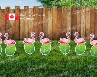 Buy 3 Save $5 Miniature Dollhouse Fairy Garden Flamingo w/ "Paradise" Sign 