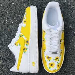 Custom Nike Air Force Ones Yellow – shecustomize