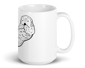Sea Otter Mug, Sea Otter Coffee Cup, Sea Otter Gift, White glossy mug
