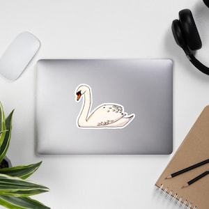 Swan Sticker, Bubble-free stickers
