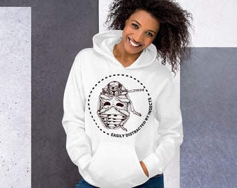 Leicht abgelenkt von Insekten, Käfer Hoodie, Entomologe, Unisex Hoodie