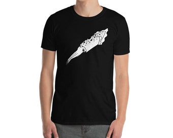 Inktvis shirt, koppotige shirt, korte mouwen Unisex T-shirt