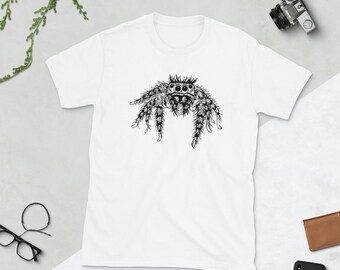 Camiseta de araña de salto, camisa arácnida, camiseta unisex de manga corta