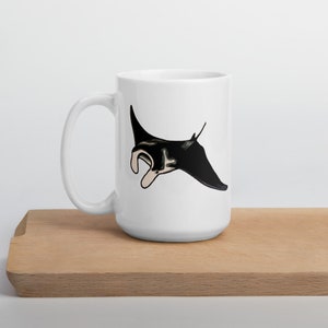 Manta Ray Mug, Manta Coffee Cup, Manta Mug, Sunday Fish Sketch