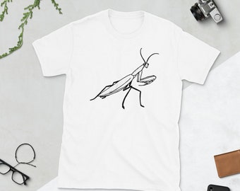 Praying Mantis Shirt, insect shirt, entomologist shirt, Short-Sleeve Unisex T-Shirt