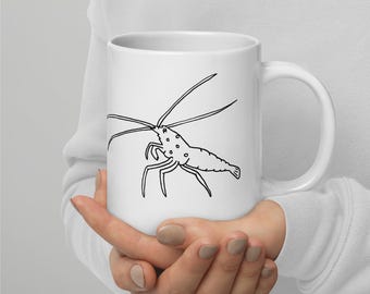 Fire Shrimp Mug, Shrimp Coffee Cup, Gift, Crustacean