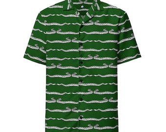 Klapperschlangen Shirt, Unisex Button Shirt, Schlange, Button Down, Reptil, Geschenk