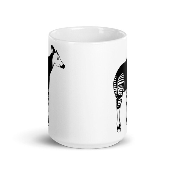 Okapi Mug, Okapi Coffee Cup, Okapi Gift, Okapi Keeper, White