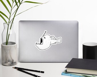 Deep Sea Anglerfish sticker, fish Bubble-free stickers