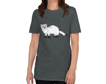 Black Footed Ferret Shirt, Endangered Species Shirt, Short-Sleeve Unisex T-Shirt