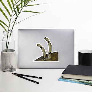 Garden Eel Sticker, Bubble-free stickers