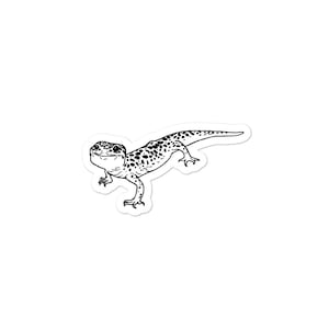 Leopard Gecko Sticker, adesivi senza bolle