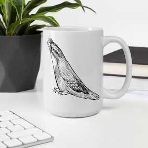 Tawny Frogmouth Mug, aviculture coffee cup