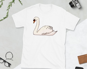 Camisa de cisne, camiseta unisex de manga corta