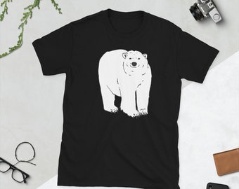 Camisa Urso Polar, Camiseta Unissex de Manga Curta, Presente