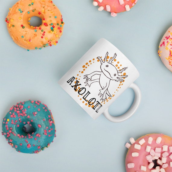 Axolotl Mug, Amphibian Mug, coffee Cup, Herpetologist, axolotl coffee cup