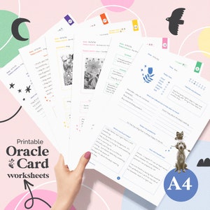 Printable - Rainbow Oracle Card Worksheets - Rainbow Edition (A4)