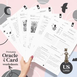 Hojas de trabajo de tarjetas de Oracle imprimibles - Edición negra (carta de EE. UU.)