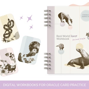 Oracle Card Workbook | Oracle Card Journal | Animal Oracle | Instant Download | PDF