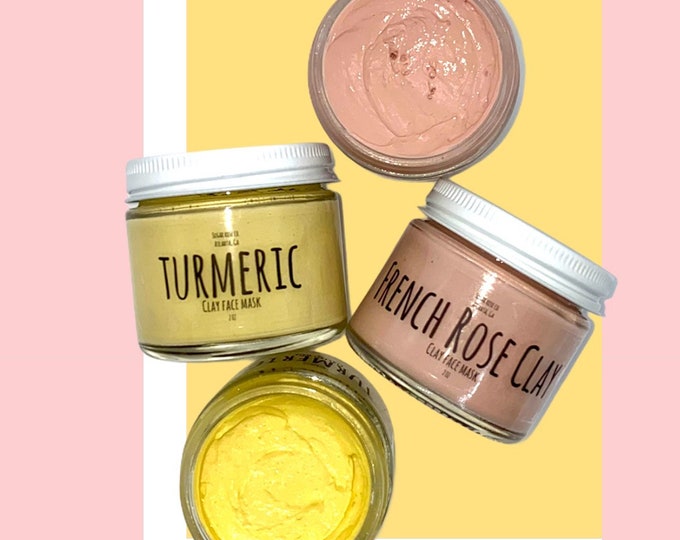 Clay Face Masks Turmeric Clay Mask for Normal to Oily Etsy