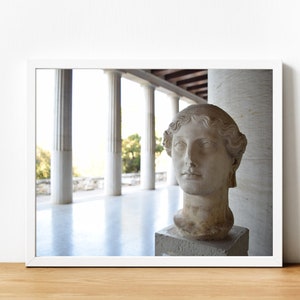 Statue in Athens Printable Wall Art, Digital Download