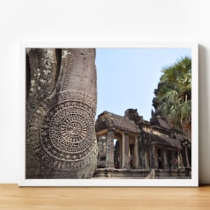 Temple in Angkor Wat Cambodia Printable Wall Art, Digital Download