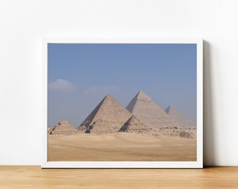 Pyramids in Egypt Printable Wall Art, Digital Download