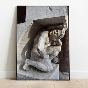 Statue in Venice Printable Wall Art, Digital Download