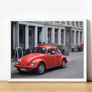 Car in Ghent Printable Wall Art, Digital Download