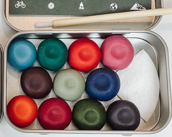 Handmade Watercolor Pebble Paint Set: Original 11 Colors | Modern Travel Paint Kit | Art | Gift