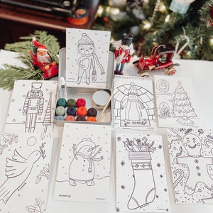 Kit de pintura NAVIDAD Grande o Piccolo Tin de Hyperexist / Conjunto de acuarela HECHO A MANO / Regalo de arte de pintura de viaje de vacaciones / 11 o 6 colores de 5 g