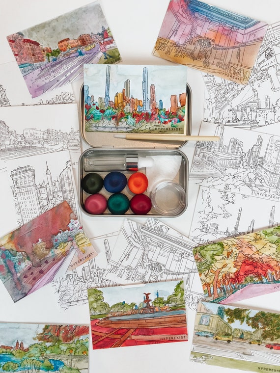 New York NYC Adventure Painting Kit Piccolo Tin by Hyperexist