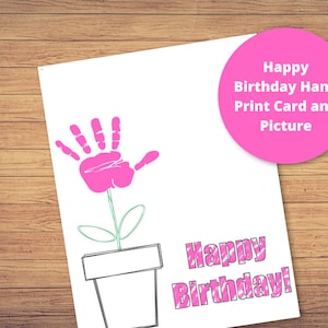 Alles Gute zum Geburtstag | Handgemachte Karte zum Ausdrucken | Geburtstagsgeschenk für Mama oder Oma | Herunterladen und Drucken