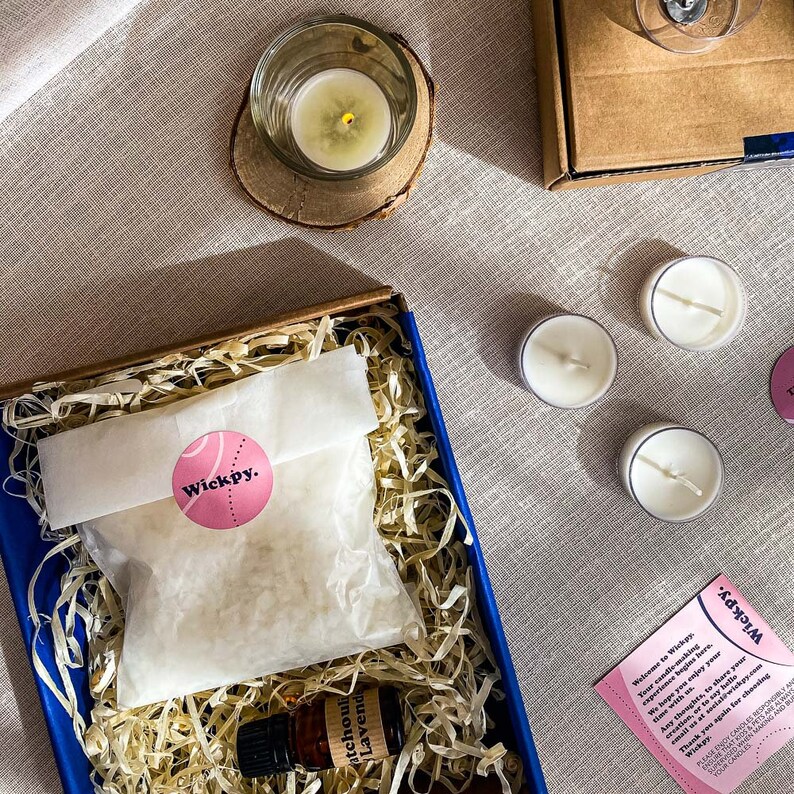 Tealight Candle Making Kit Natural Vegan DIY Candle Kit Etsy