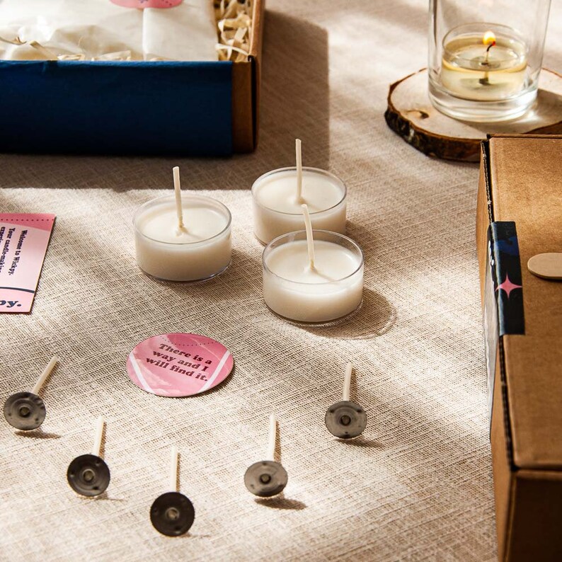 Tealight Candle Making Kit Natural Vegan DIY Candle Kit Etsy