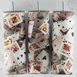 3D Playing Cards, Ready to press transfer, NOT A DIGITAL, sublimation tumbler transfer, tumbler transfers
