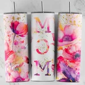 Mothers Day Pink Floral Print, Ready to press transfer, NOT A DIGITAL, sublimation tumbler transfer, tumbler transfers
