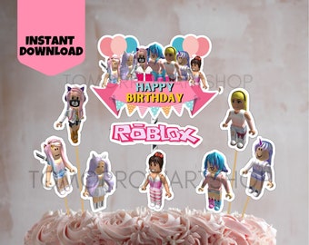 Roblox Cake Topper Etsy - roblox cake topper figures