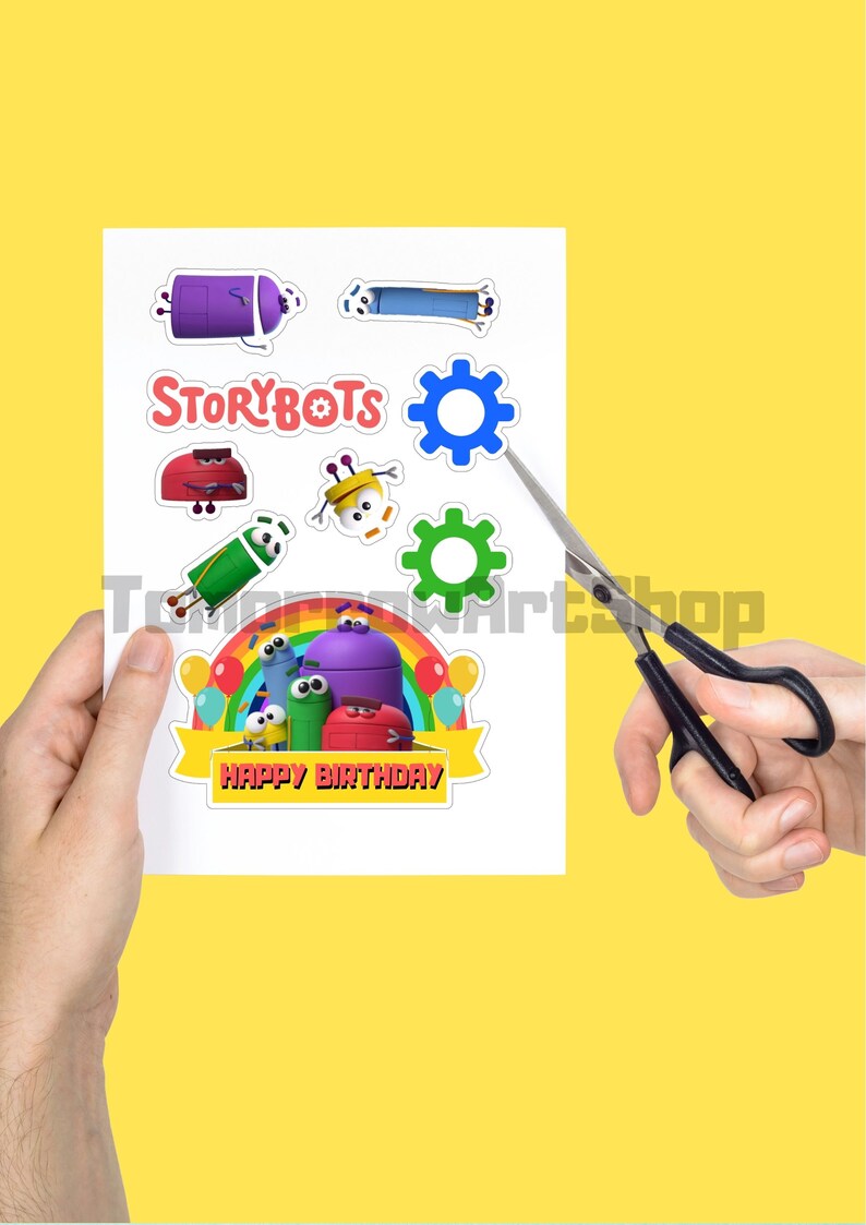 Printable Storybots Birthday Cake Topper Storybots Template | Etsy