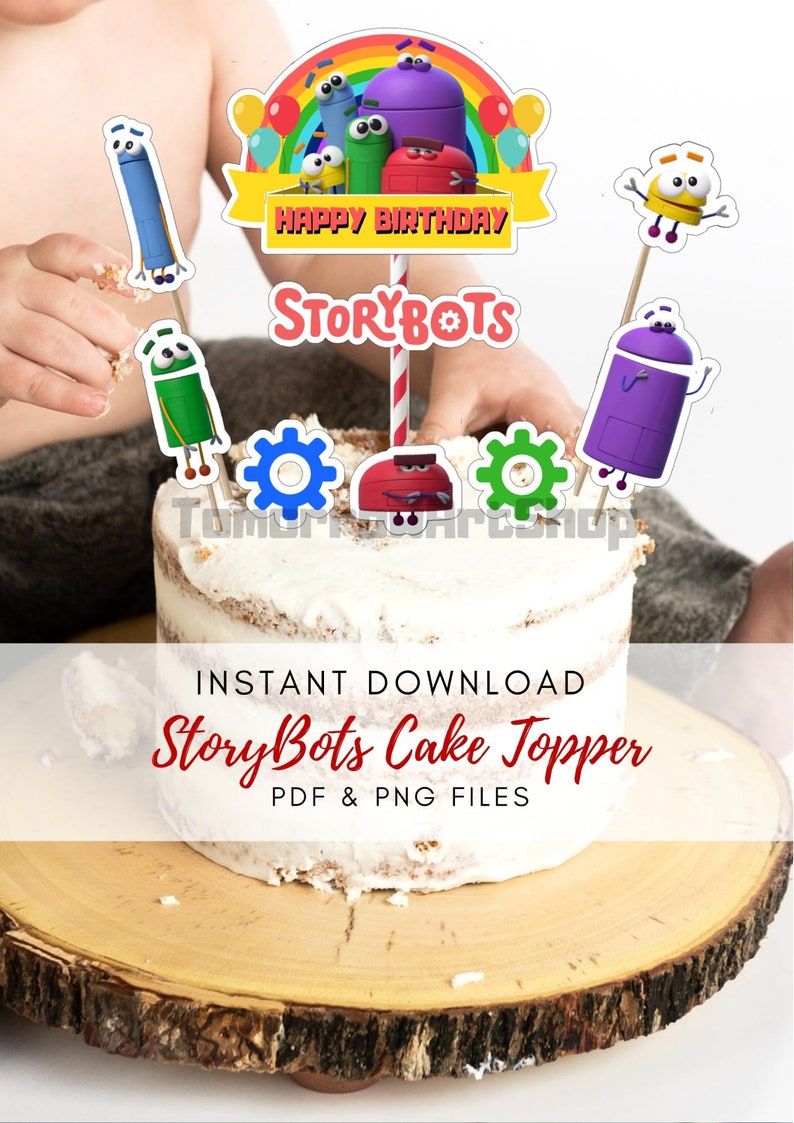 Printable Storybots Birthday Cake Topper Storybots Template | Etsy