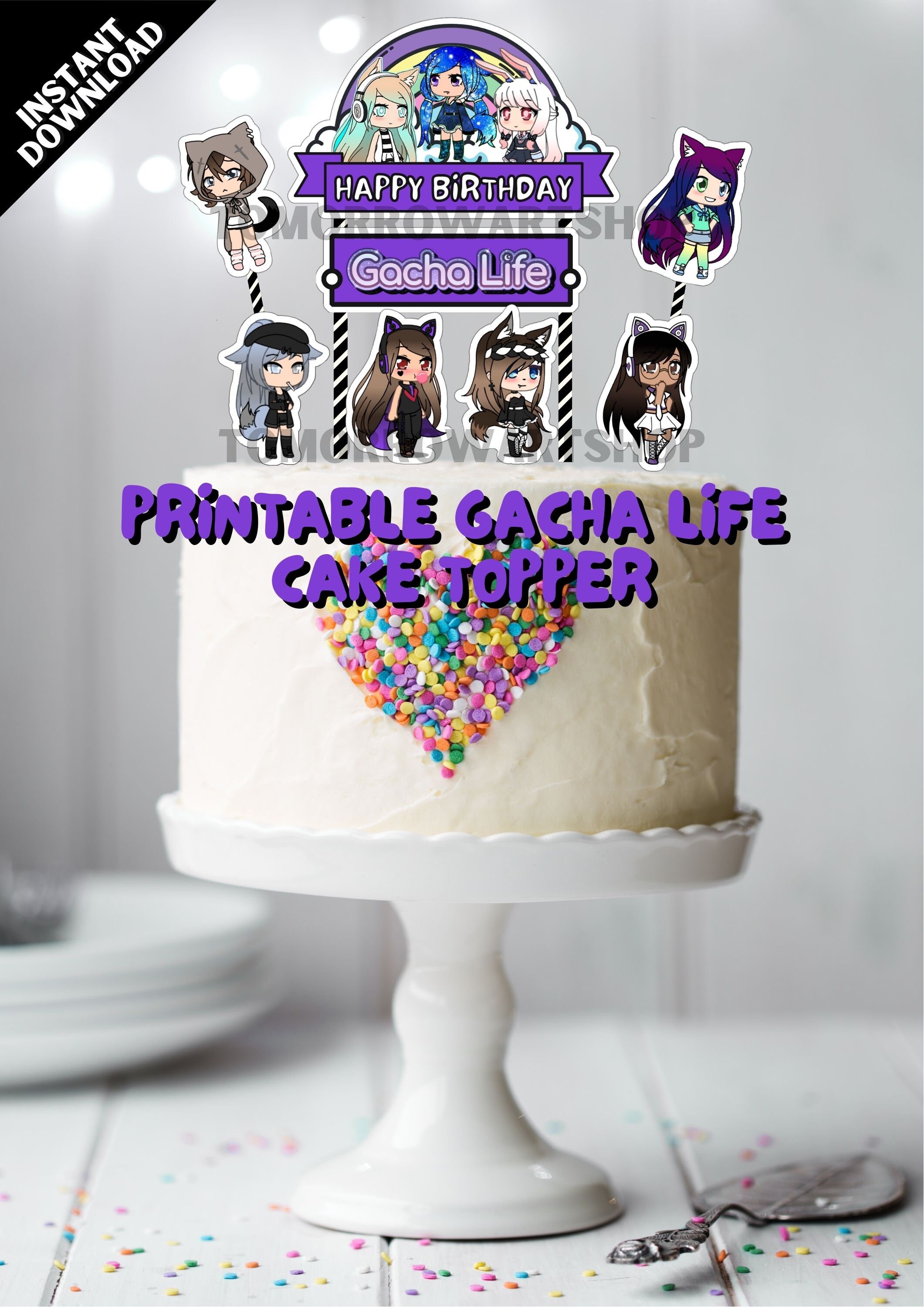Printable Gacha Life Cake Topper Gacha Life Cake Topper Etsy
