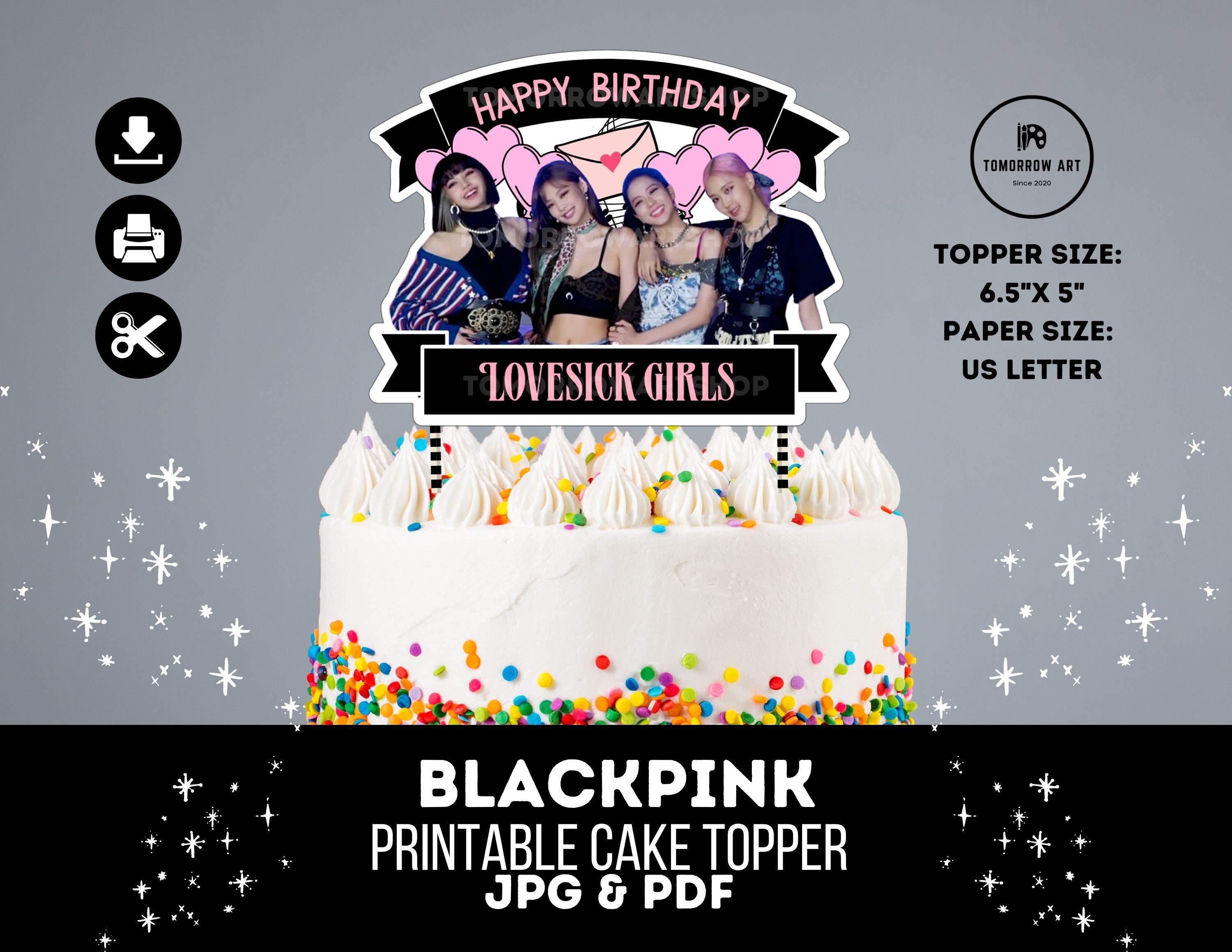 Printable Blackpink centerpiece Blackpink cake topper Etsy
