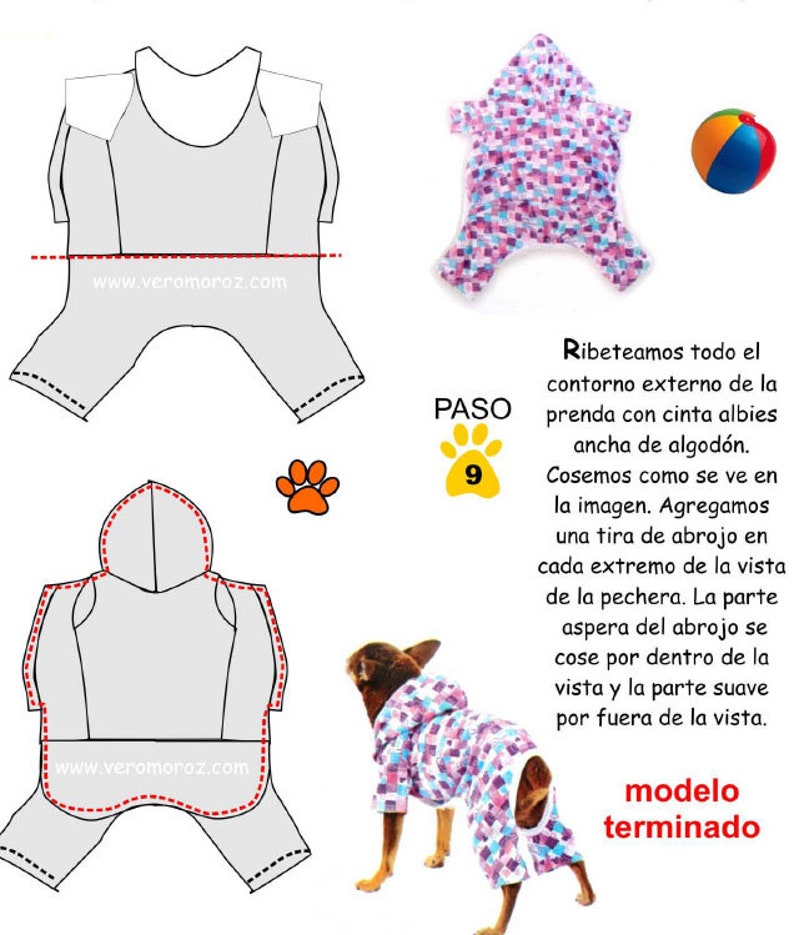Digital pattern dog pajamas in 4 real sizes patrones pijamas Etsy
