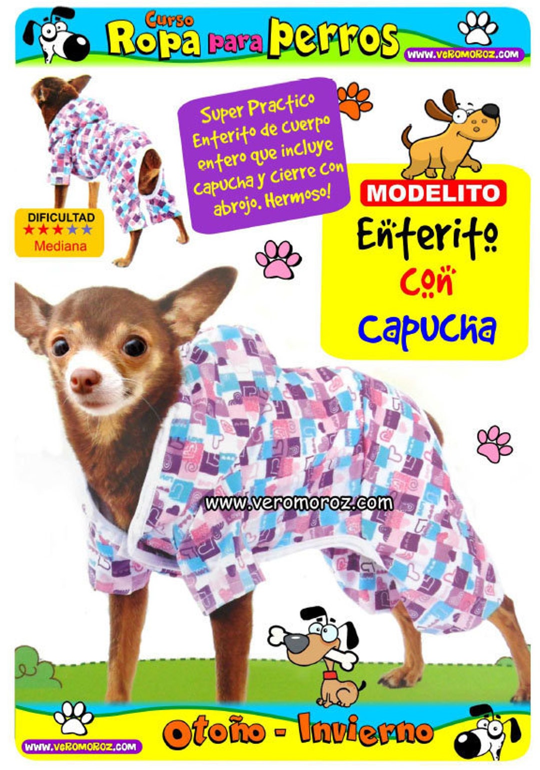 Digital Pattern Dog Pajamas in 4 Real Sizes Pajamas Patterns Dog