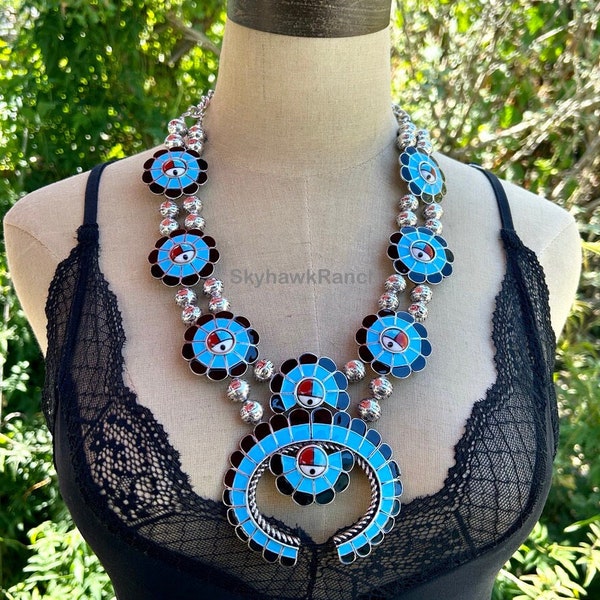 Zuni Squash Blossom Necklace Etsy