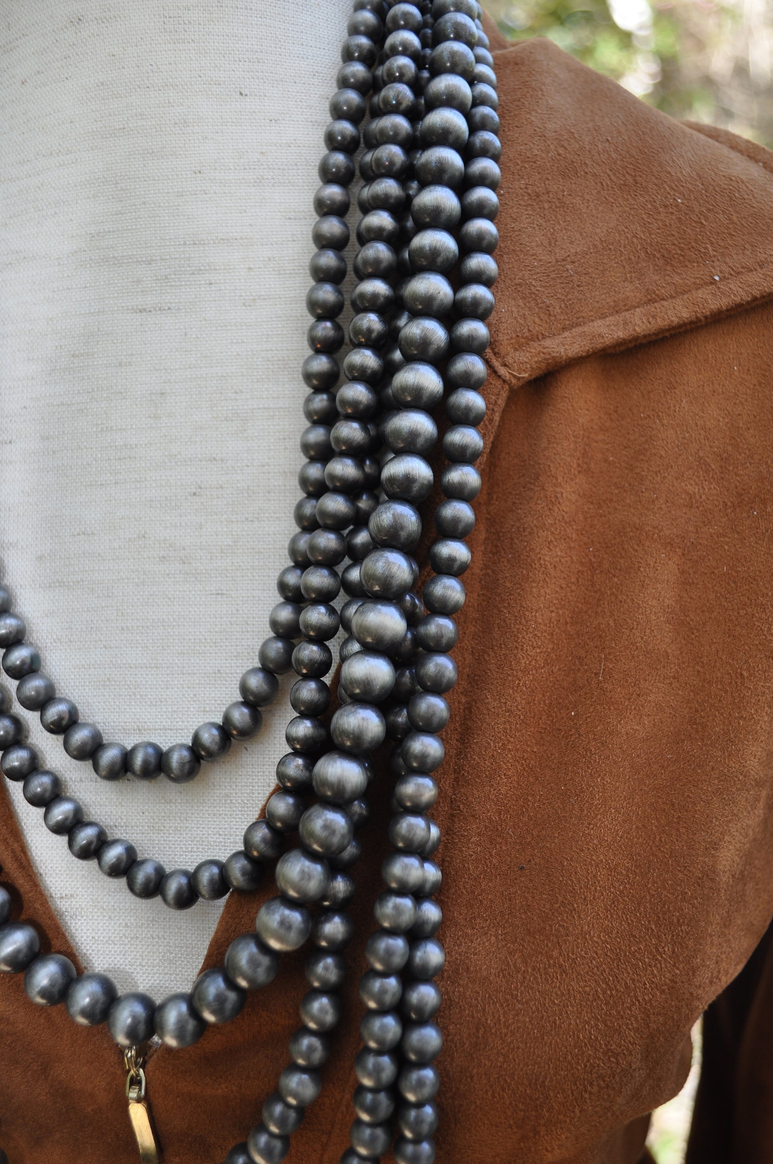 Navajo Style Pearl Necklace Multi Strand Navajo Pearls Western Etsy