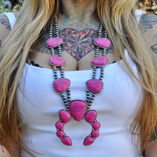 Western Squash Blossom Necklace Etsy